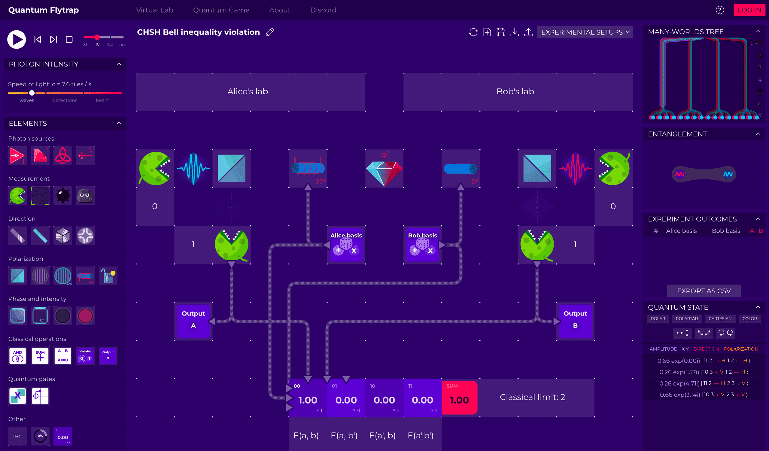 Virtual Lab by Quantum Flytrap - interface redesign screenshot
